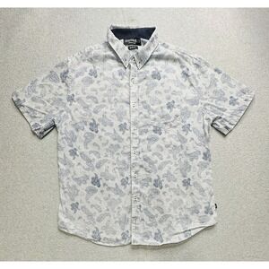 Graham & Co Shirt Mens XL Paisley Short Sleeve Button Up Slim Fit Dress Shirt